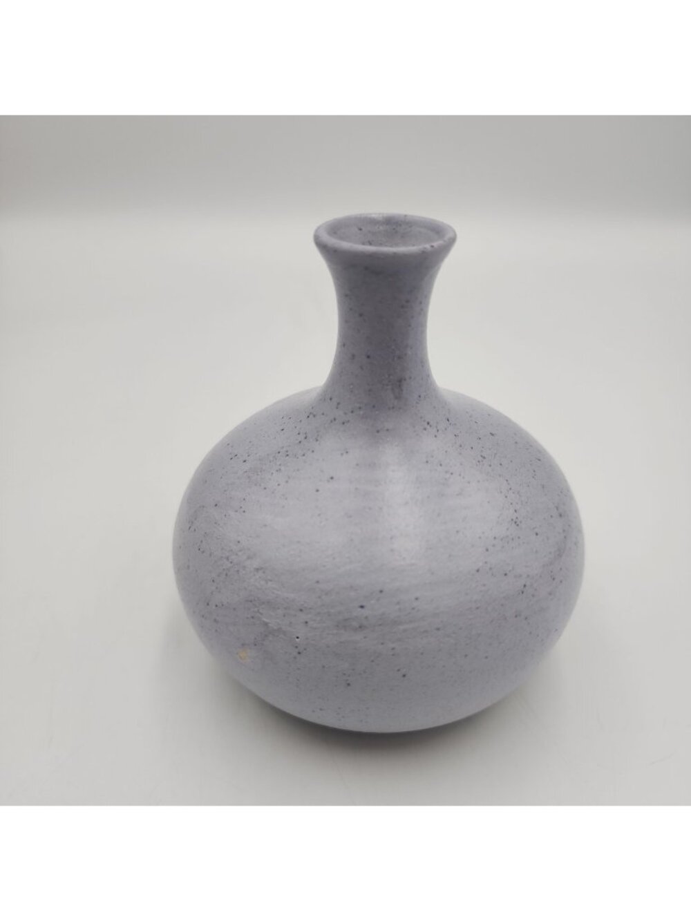 Vintage 1960s Lilac Speckled Bud Vase Ceramic 4"